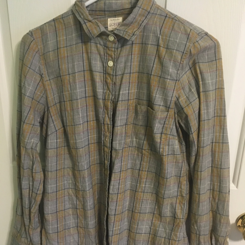 J Crew "Perfect Shirt" Plaid Button-Down Size Smal